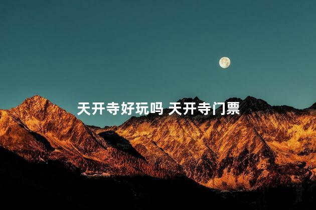 天开寺好玩吗 天开寺门票